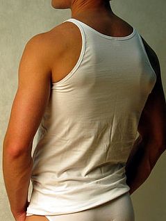 Мужская белая классическая майка на тонких лямках Doreanse Cotton Collection 2040c02 распродажа